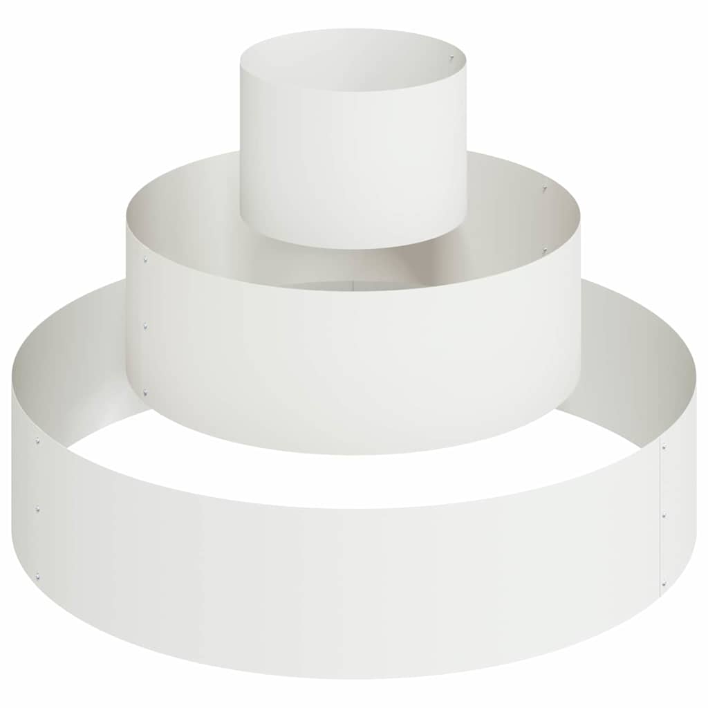 Gartenblumentopf Weiß 90 x 90 x 20 cm Stahl